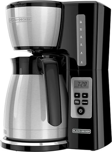 BLACK+DECKER 12 Cup Thermal Programmable Coffee Maker with Brew Strength